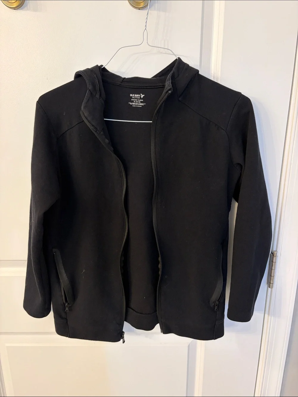 Old Navy Black Hooded Zip-Up Jacket for Kids